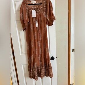 Daughters of India chestnut maxi dress